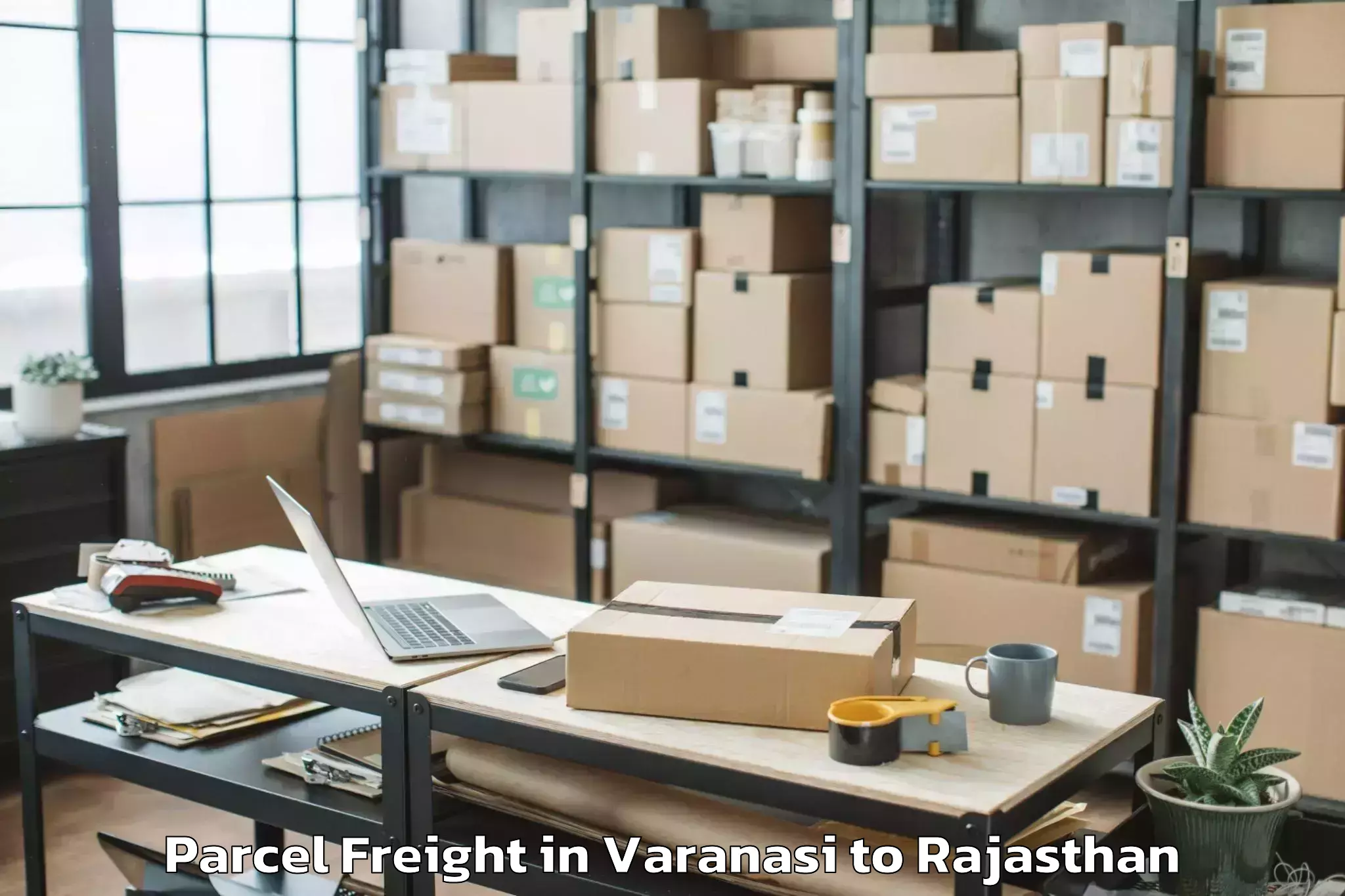 Book Varanasi to Bhilwara Parcel Freight Online